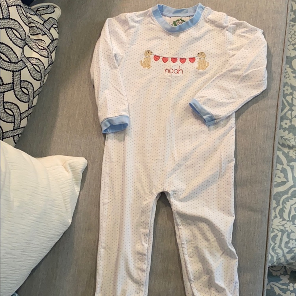 EUC Noah Dog Embroidery Longall 4T